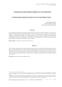 CIDADANIA: REFLEXÕES SOBRE SUA CONSTRUÇÃO