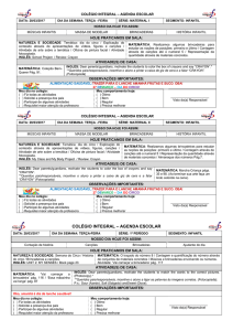 COLÉGIO INTEG COLÉGIO INTEGRAL – AGENDA ESCOLAR