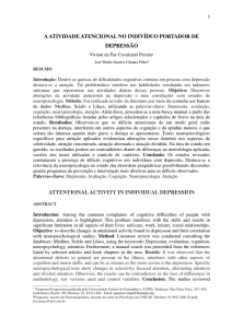 "a atividade atencional no indivíduo portador de depressão".