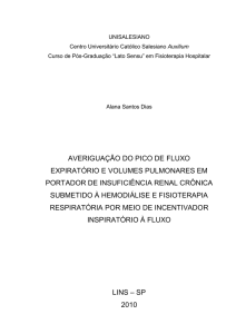 averiguação do pico de fluxo expiratório e