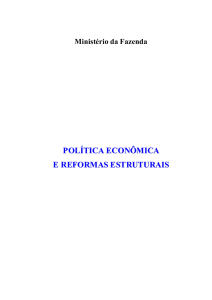 POLÍTICA ECONÔMICA E REFORMAS ESTRUTURAIS