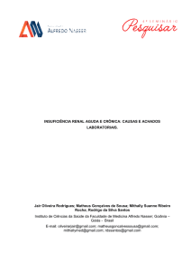 insuficiência renal aguda e crônica causas e achados laboratoriais.