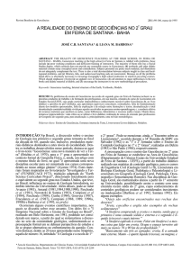a realidade do ensino de geociências no 2º grau em feira de santana