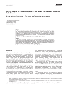 Descrição das técnicas radiográficas intraorais utilizadas na