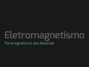 Paramagnetismo dos Materiais