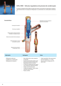 KVR e NRD – Válvulas reguladoras de pressão de condensação