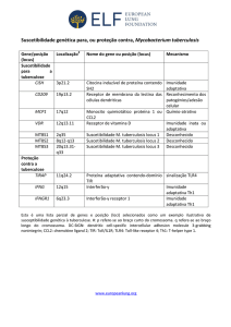 Tabela de suscetibilidade genética à tuberculose – PDF