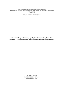 Diversidade genética em populações de cajazeira (Spondias