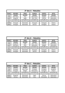 2º Ano A - Matutino 2º Ano B – Matutino 2º Ano C