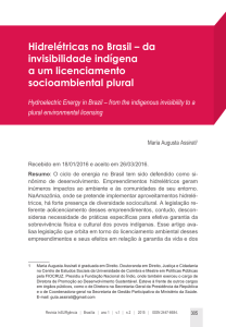 Hidrelétricas no Brasil – da invisibilidade indígena a um