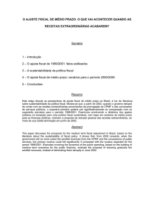 O AJUSTE FISCAL DE MÉDIO PRAZO: O QUE VAI ACONTECER