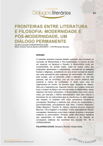 FRONTEIRAS ENTRE LITERATURA E FILOSOFIA: MODERNIDADE