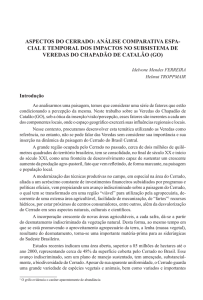 aspectos do cerrado: análise comparativa espa