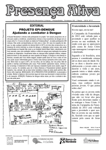 EDITORIAL PROJETO EPI-DENGUE Ajudando a combater à Dengue