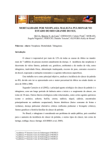 Mortalidade por neoplasia maligna pulmonar no Estado