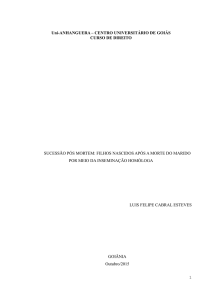 FILHOS NASCIDOS APÓS A MORTE DO MA - Pós-Graduação