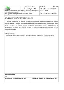 Manual Brasileiro NR: MN 3 Pág: 1/1 de Acreditação - ONA