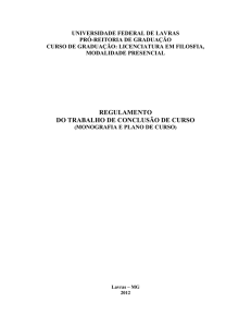 REGULAMENTO DO TRABALHO DE CONCLUSÃO DE CURSO