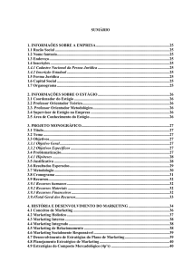 SUMÁRIO 1. INFORMAÕES SOBRE A EMPRESA