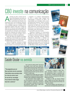CBO investe na comunicação - Conselho Brasileiro de Oftalmologia