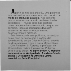 CARDOSO, Ciro Flamarion. Sociedades do Antigo Oriente Próximo.