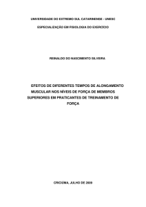 efeitos de diferentes tempos de alongamento muscular nos