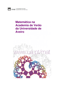 Matemática na Academia de Verão da Universidade de Aveiro