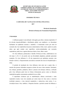 Informe Técnico Influenza 2017 - Secretaria Municipal de Saúde