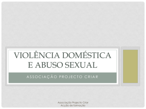 Violência doméstica e abuso sexual