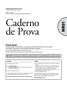 anestesiologia - Processo Seletivo de Residência Médica e