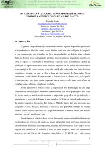 geografia renovada: repensando a proposta metodológica de milton