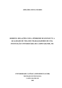 mobbing: relações com a síndrome de burnout e a