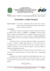 Elasticidade e Análise Marginal