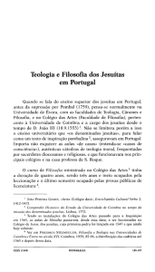 Teologia e Filosofia dos Jesuítas em Portugal