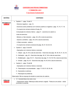 Conteúdo 7º ano