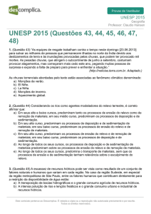 UNESP 2015 (Questões 43, 44, 45, 46, 47, 48)