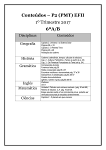 Conteúdos – P2 (PMT) - Colégio Domus Sapientiae