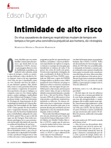 intimidade de alto risco - Revista Pesquisa Fapesp