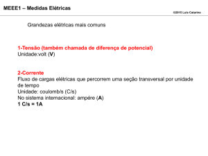 MEEE1 – Medidas Elétricas Grandezas elétricas mais comuns 1