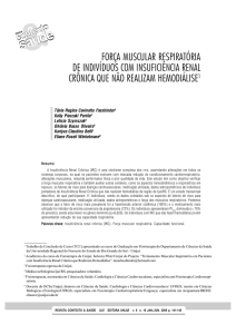 força muscular respiratória de indivíduos com insuficiência renal