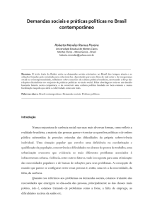 Demandas sociais e práticas políticas no Brasil contemporâneo