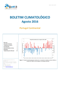 Boletim Climatológico, Agosto 2016