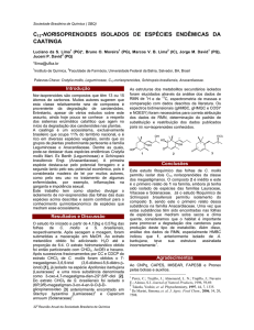 c13-norisoprenoides isolados de espécies endêmicas da caatinga