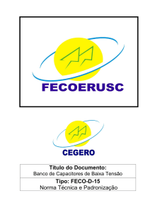 FECO D 15 - Banco de Capacitores de BT