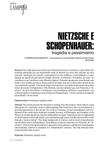 Nietzsche e Schopenhauer : tragédia e pessimismo