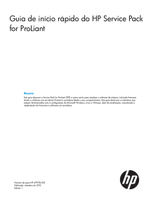 Guia de início rápido do HP Service Pack for ProLiant