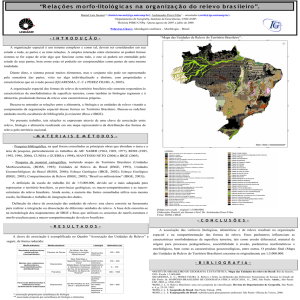 “Relações morfo-litológicas na organização do - PRP