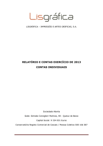 Relatório e Contas de 2013