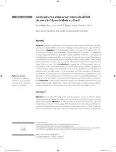 tdah no brasil conhecimento sobre o transtorno