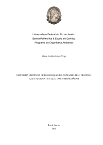 estudo da eficiência de degradação da